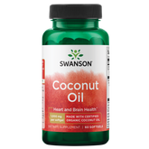 Swanson Coconut Oil Made w/ Certified Organic Coconut Oil 1000mg - 60 Softgels